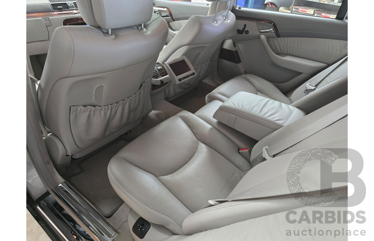 8/2005 Mercedes Benz S600L W220 MY05 4d Sedan Brilliant Silver Metallic Twin Turbo V12 5.5L