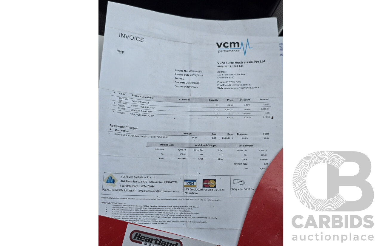 11/2003 Holden Special Vehicles (HSV) Clubsport VY Series 2 Build No.478 4d Sedan Quicksilver Metallic V8 5.7L - Supercharged