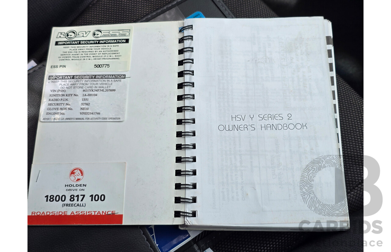 11/2003 Holden Special Vehicles (HSV) Clubsport VY Series 2 Build No.478 4d Sedan Quicksilver Metallic V8 5.7L - Supercharged