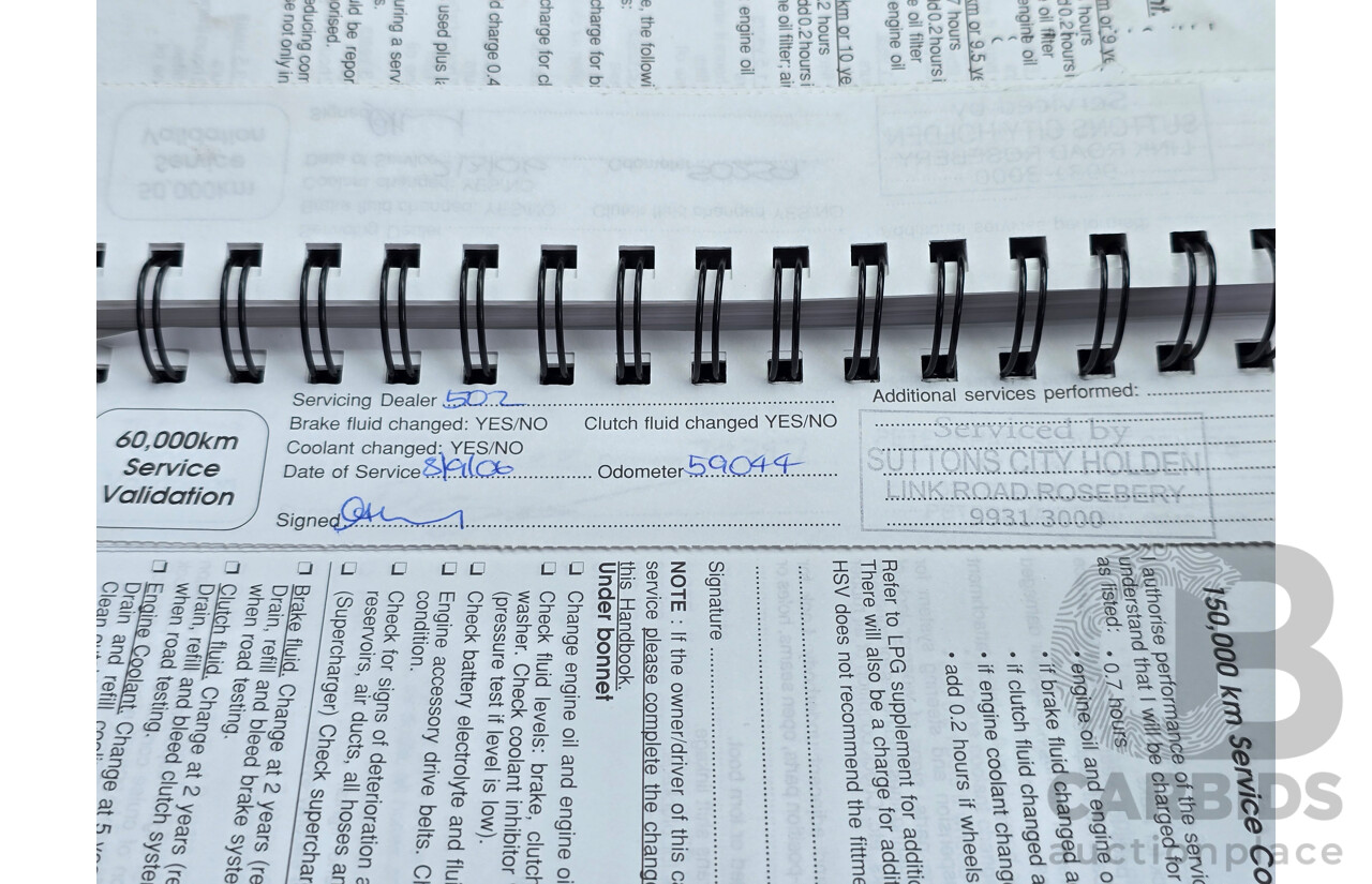 11/2003 Holden Special Vehicles (HSV) Clubsport VY Series 2 Build No.478 4d Sedan Quicksilver Metallic V8 5.7L - Supercharged