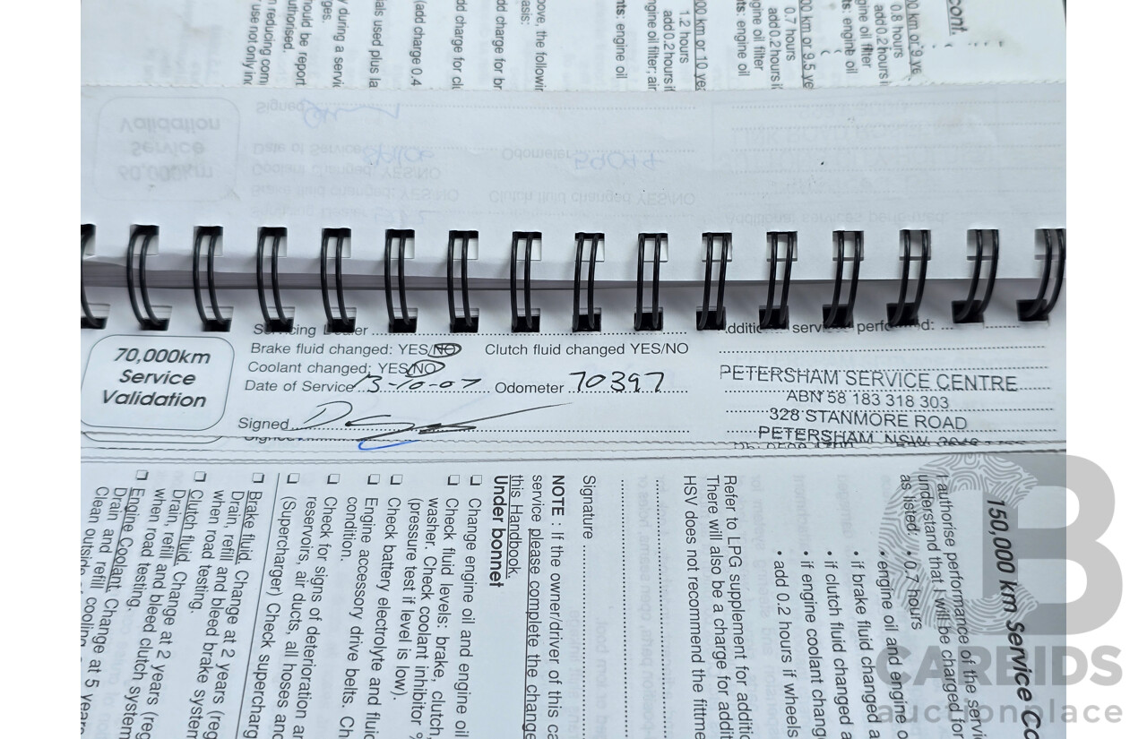 11/2003 Holden Special Vehicles (HSV) Clubsport VY Series 2 Build No.478 4d Sedan Quicksilver Metallic V8 5.7L - Supercharged