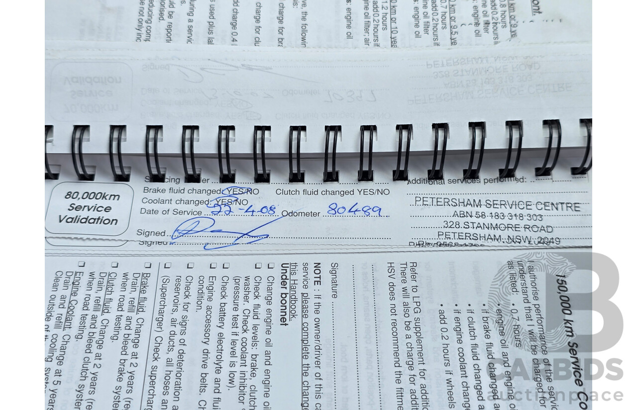 11/2003 Holden Special Vehicles (HSV) Clubsport VY Series 2 Build No.478 4d Sedan Quicksilver Metallic V8 5.7L - Supercharged