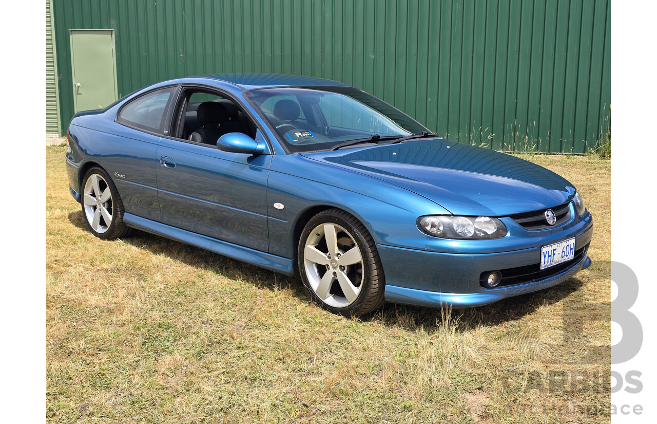 9/2003 Holden Monaro CV8 V2 Series III 2d Coupe Barbados Metallic Blue V8 5.7L