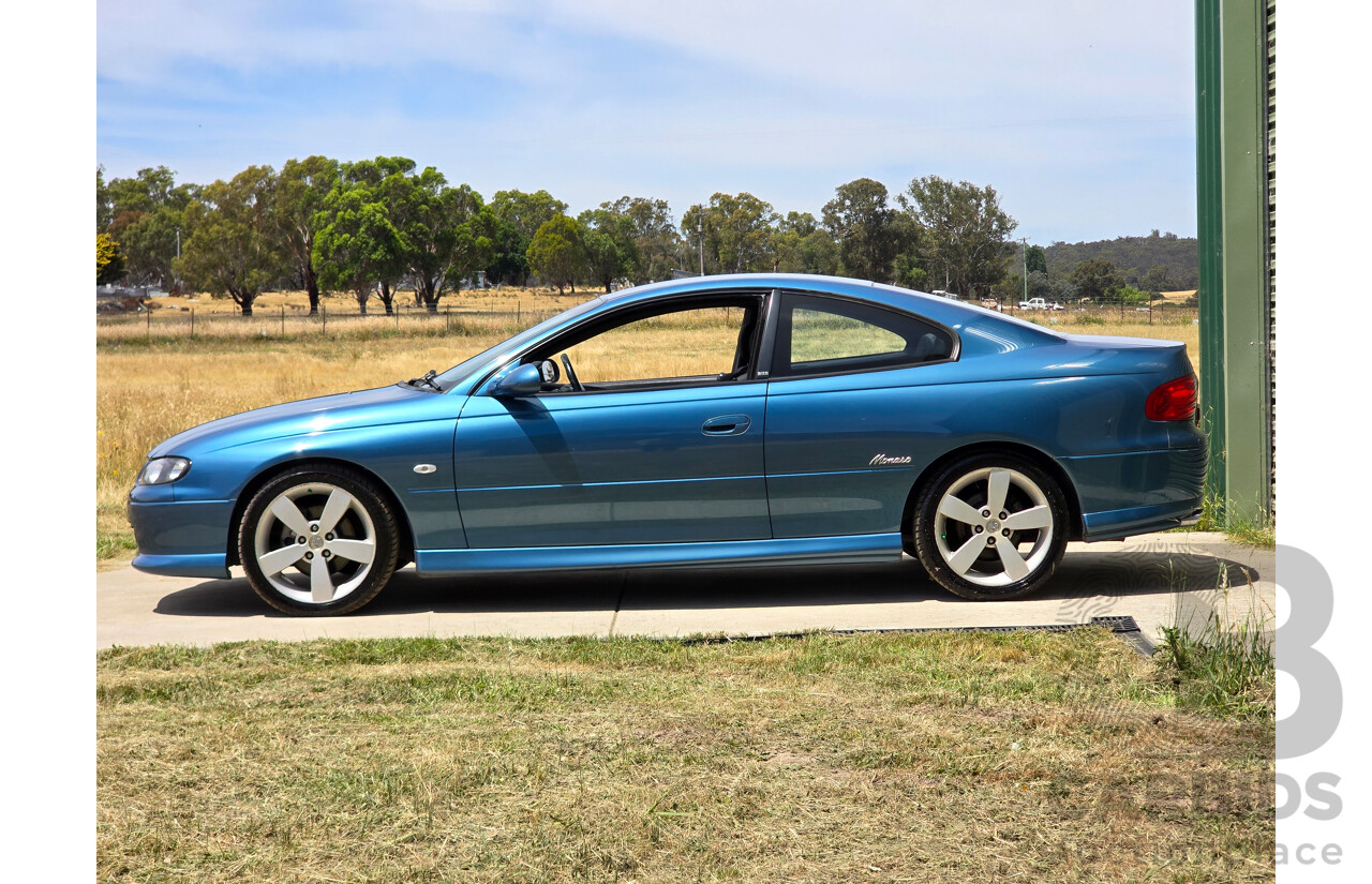 9/2003 Holden Monaro CV8 V2 Series III 2d Coupe Barbados Metallic Blue V8 5.7L