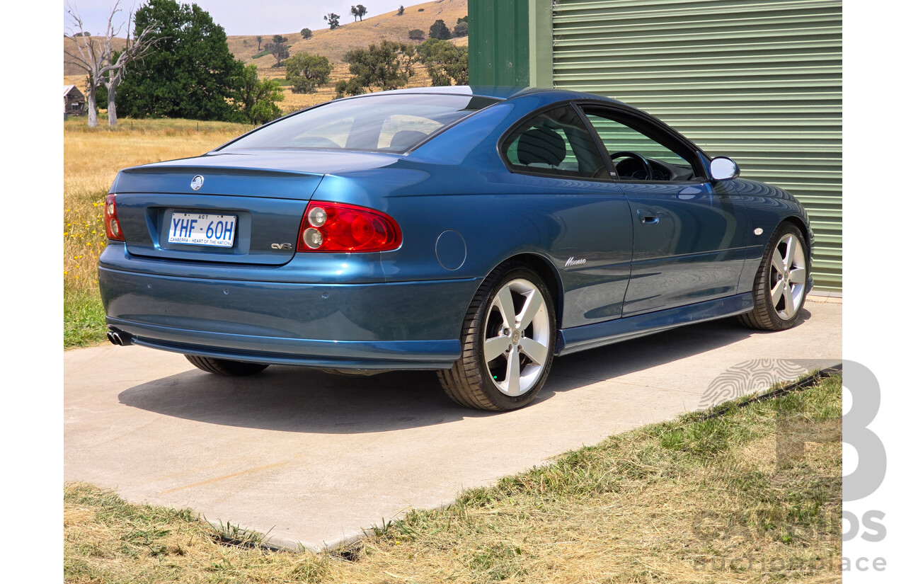 9/2003 Holden Monaro CV8 V2 Series III 2d Coupe Barbados Metallic Blue V8 5.7L