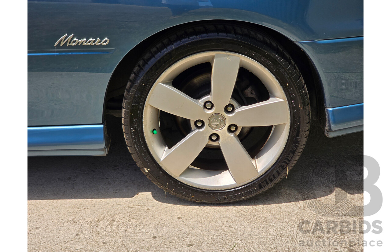 9/2003 Holden Monaro CV8 V2 Series III 2d Coupe Barbados Metallic Blue V8 5.7L