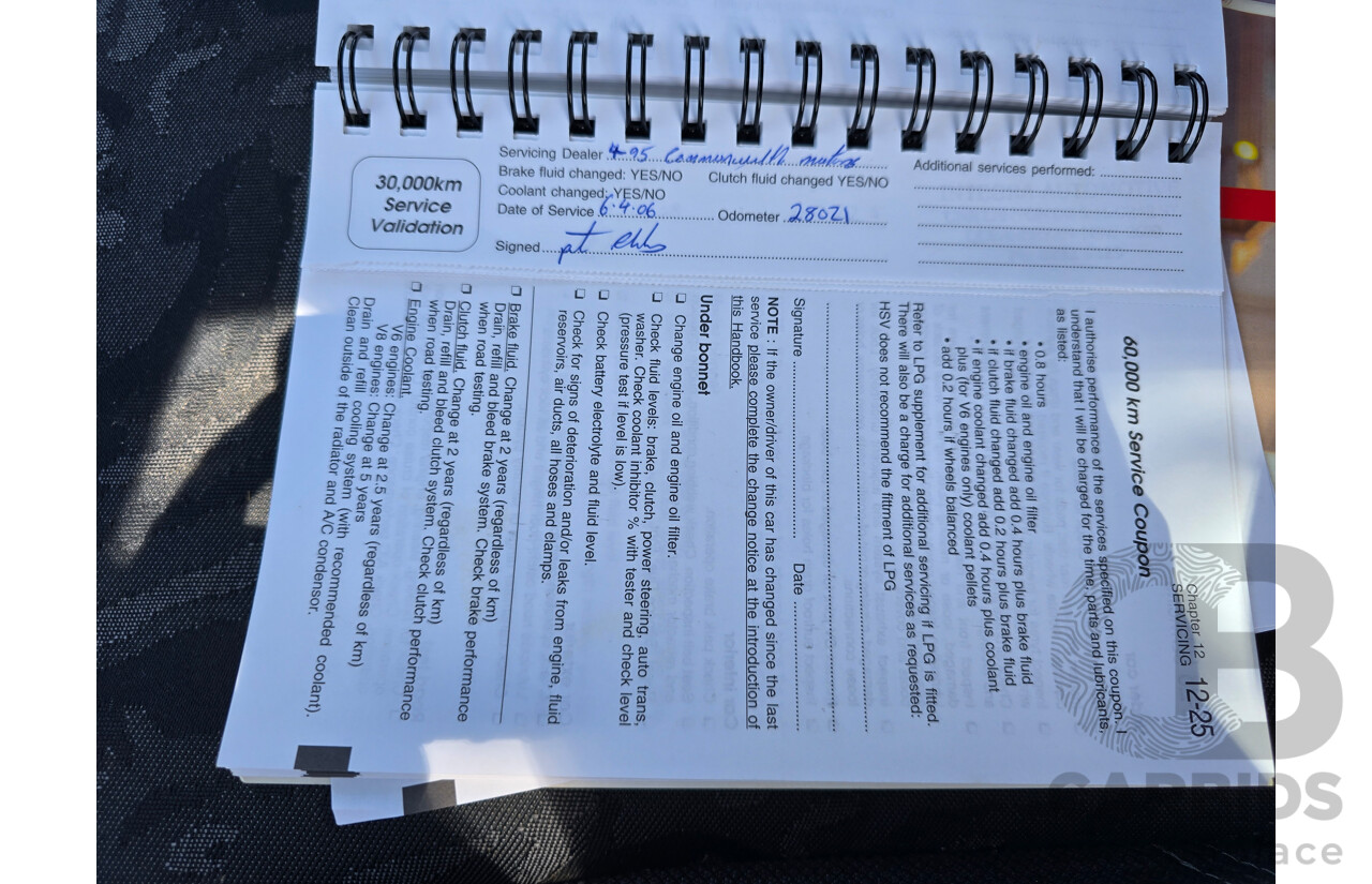 10/2001 Holden Special Vehicles (HSV) Clubsport VX Series II Build No.136 4d Sedan Vespers Blue Metallic V8 5.7L