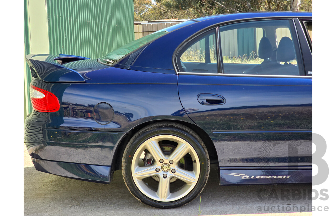 10/2001 Holden Special Vehicles (HSV) Clubsport VX Series II Build No.136 4d Sedan Vespers Blue Metallic V8 5.7L