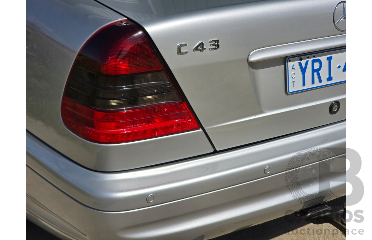 7/1998 Mercedes Benz C43 AMG W202 4d Saloon Zircon Silver Metallic V8 4.3L