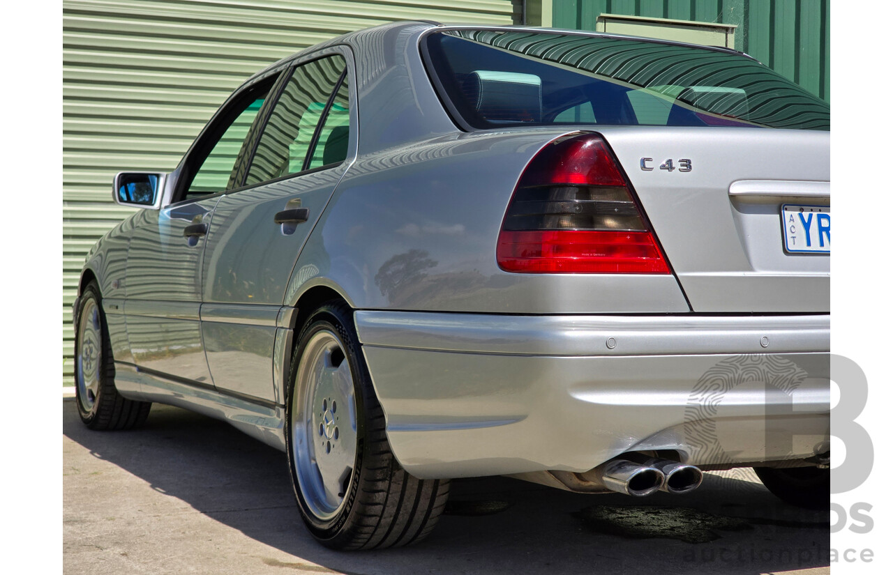 7/1998 Mercedes Benz C43 AMG W202 4d Saloon Zircon Silver Metallic V8 4.3L