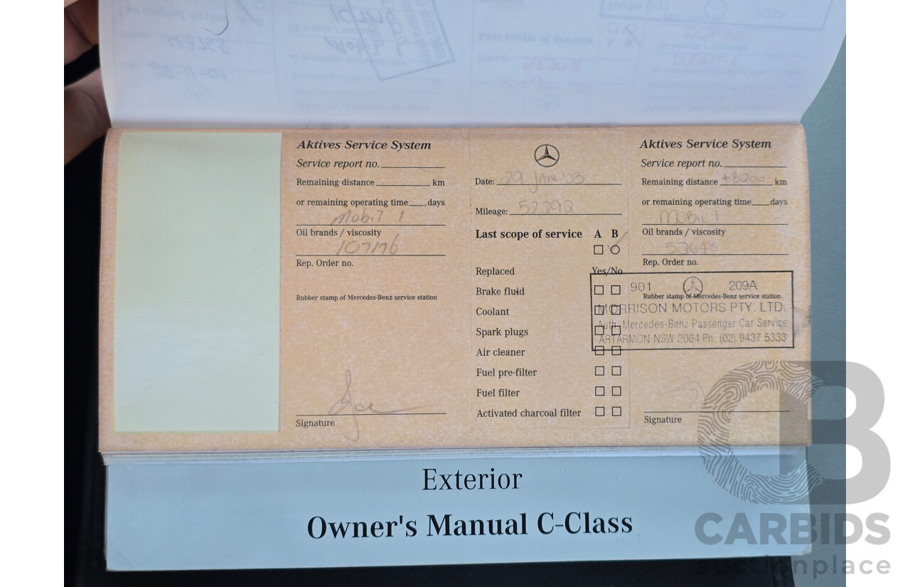 7/1998 Mercedes Benz C43 AMG W202 4d Saloon Zircon Silver Metallic V8 4.3L