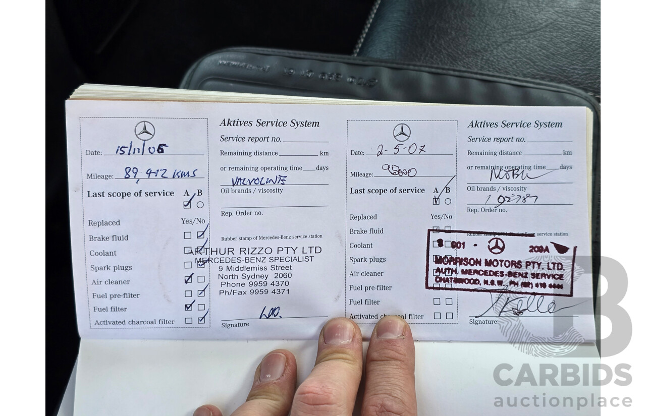 7/1998 Mercedes Benz C43 AMG W202 4d Saloon Zircon Silver Metallic V8 4.3L