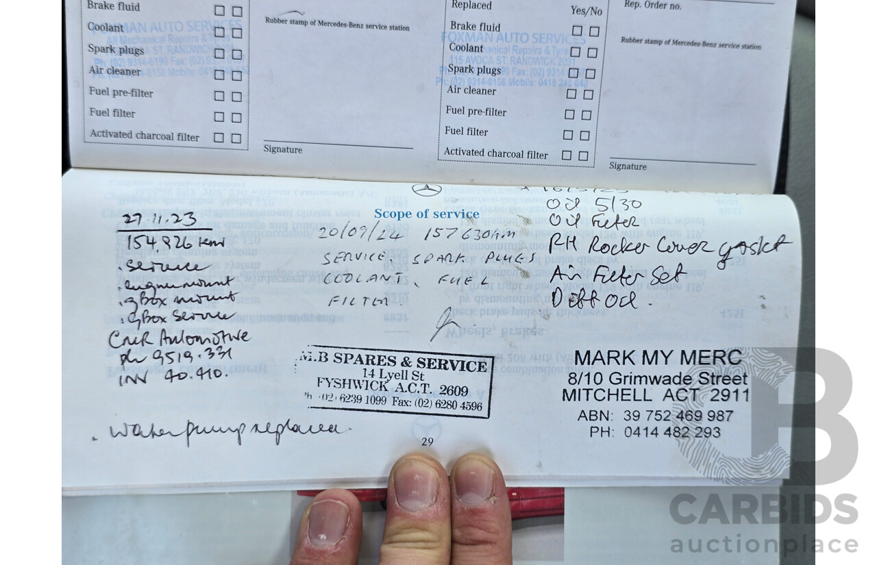 7/1998 Mercedes Benz C43 AMG W202 4d Saloon Zircon Silver Metallic V8 4.3L