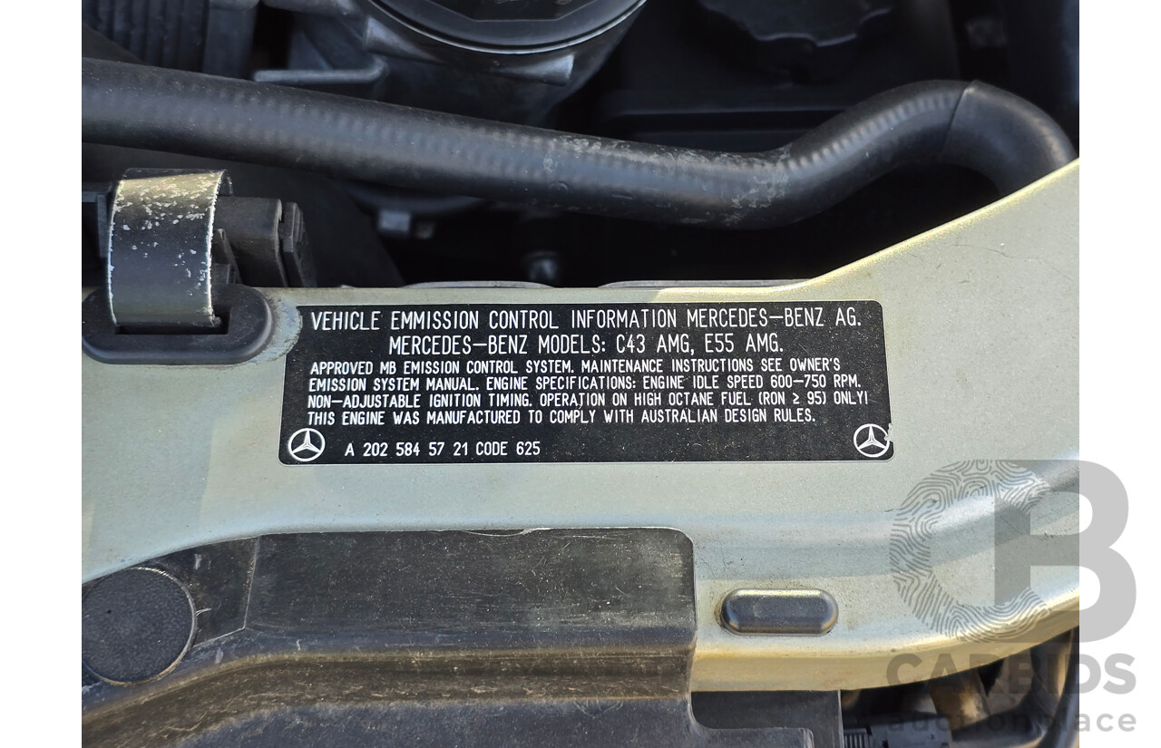 7/1998 Mercedes Benz C43 AMG W202 4d Saloon Zircon Silver Metallic V8 4.3L