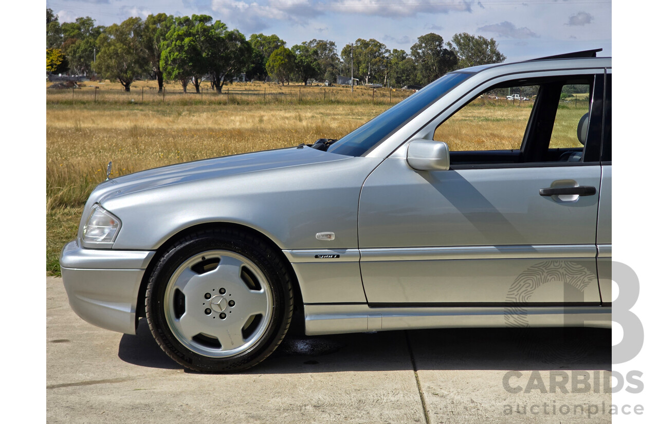 7/1998 Mercedes Benz C43 AMG W202 4d Saloon Zircon Silver Metallic V8 4.3L