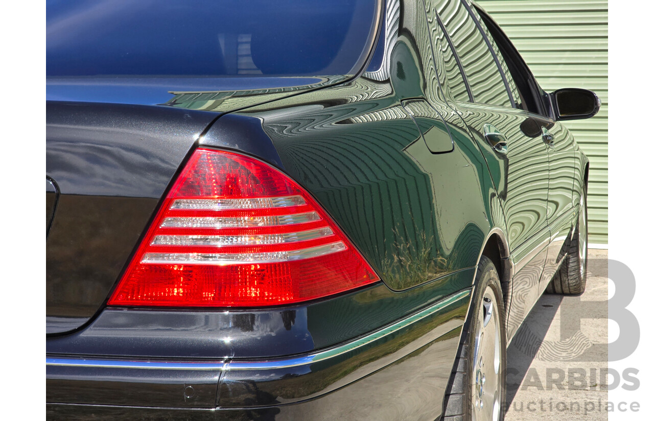 4/2003 Mercedes Benz S600L W220 4d Sedan Obsidian Black Metallic Twin Turbo V12 5.5L