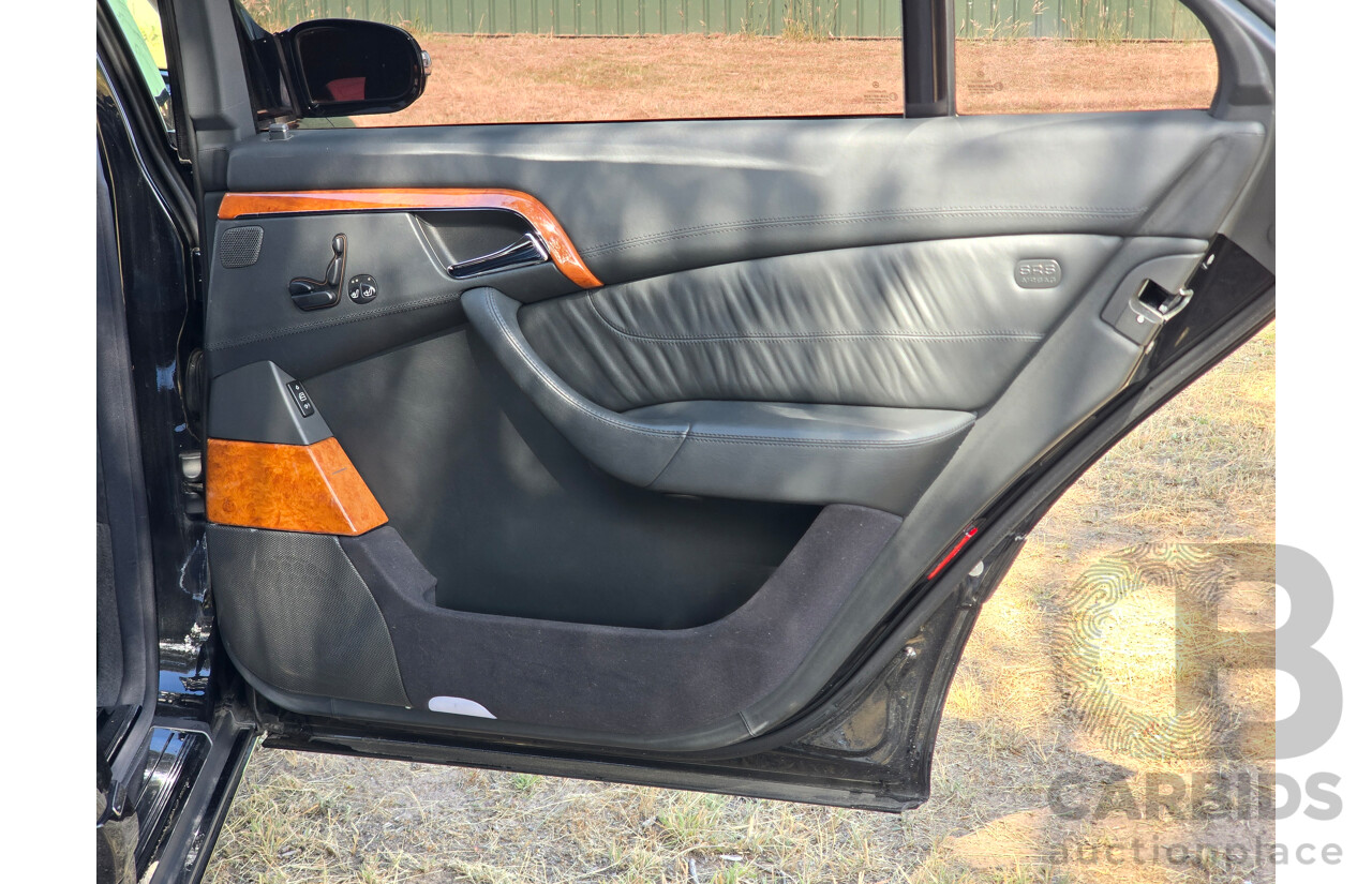 4/2003 Mercedes Benz S600L W220 4d Sedan Obsidian Black Metallic Twin Turbo V12 5.5L