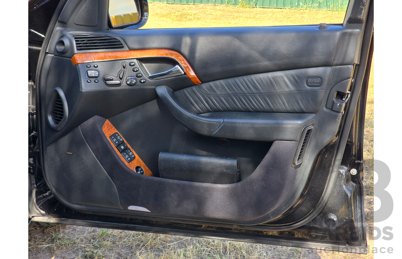 4/2003 Mercedes Benz S600L W220 4d Sedan Obsidian Black Metallic Twin Turbo V12 5.5L