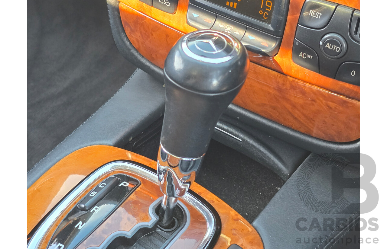 4/2003 Mercedes Benz S600L W220 4d Sedan Obsidian Black Metallic Twin Turbo V12 5.5L