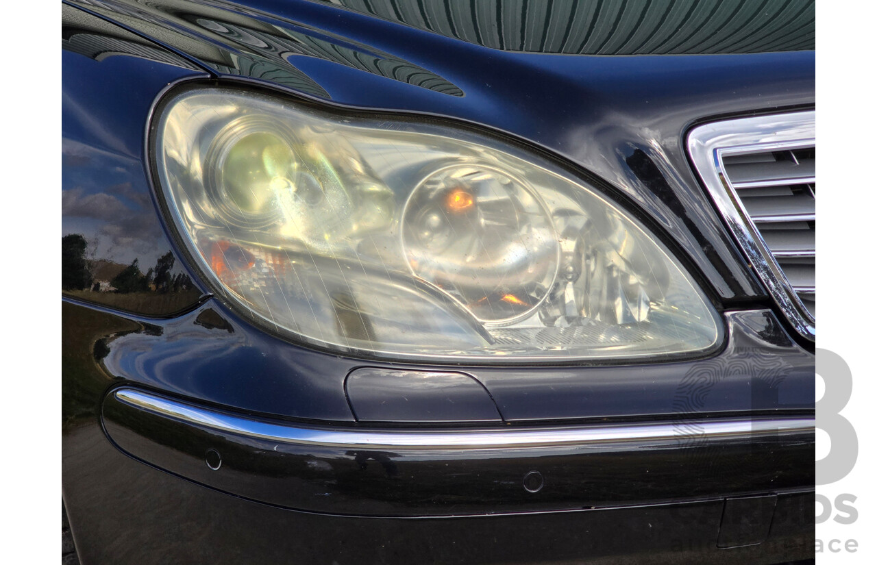 4/2003 Mercedes Benz S600L W220 4d Sedan Obsidian Black Metallic Twin Turbo V12 5.5L