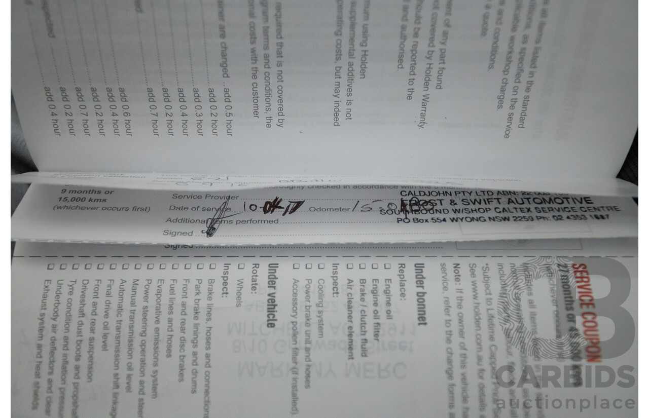 5/2016 Holden VF Commodore SS-V Redline Series 2 4d Sedan Phantom Black V8 6.2L