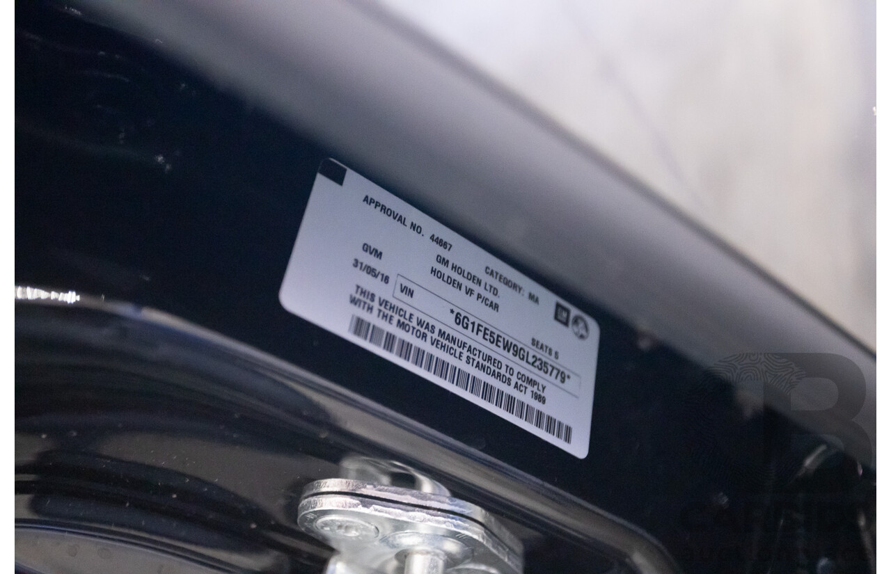 5/2016 Holden VF Commodore SS-V Redline Series 2 4d Sedan Phantom Black V8 6.2L