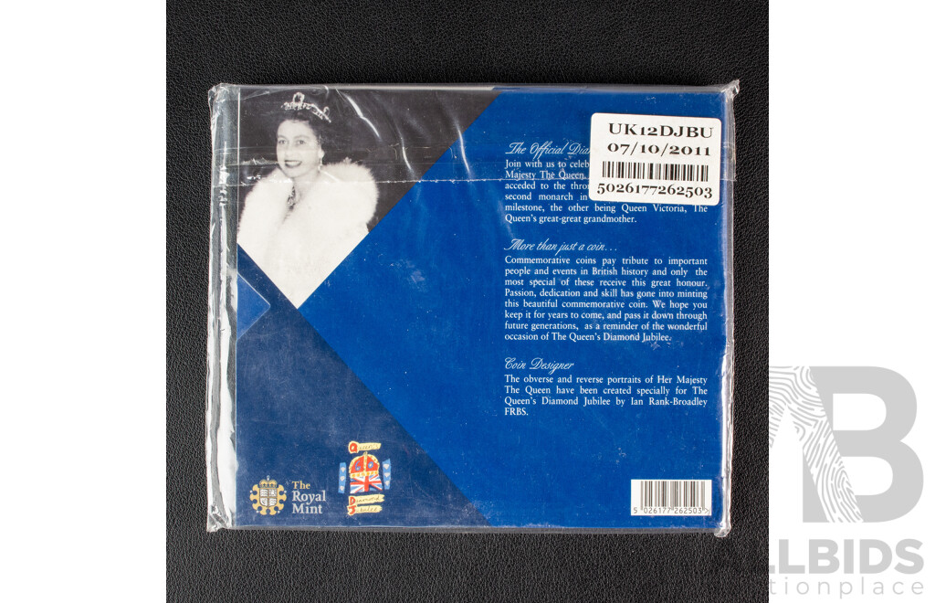 United Kingdom Royal Mint Crown 2012. QE2 Diamond Jubilee, 60 Year Reign