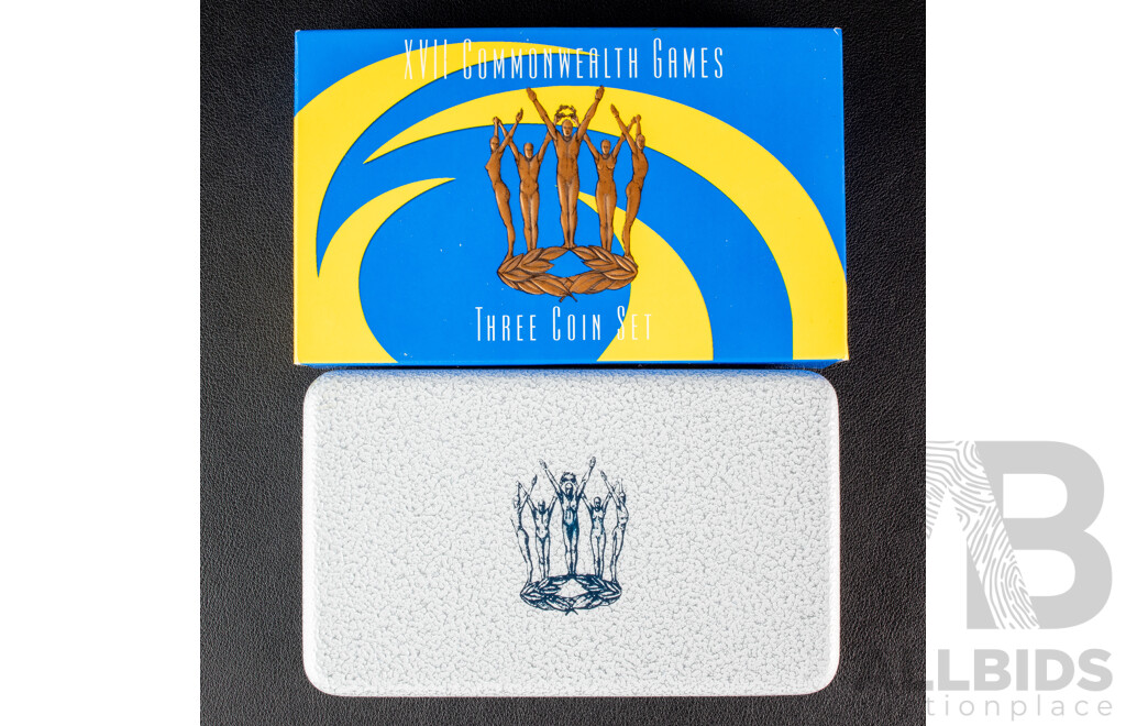 Australian 2002 RAM XVII Commonwealth Games Manchester 3 coin set $5 coins.