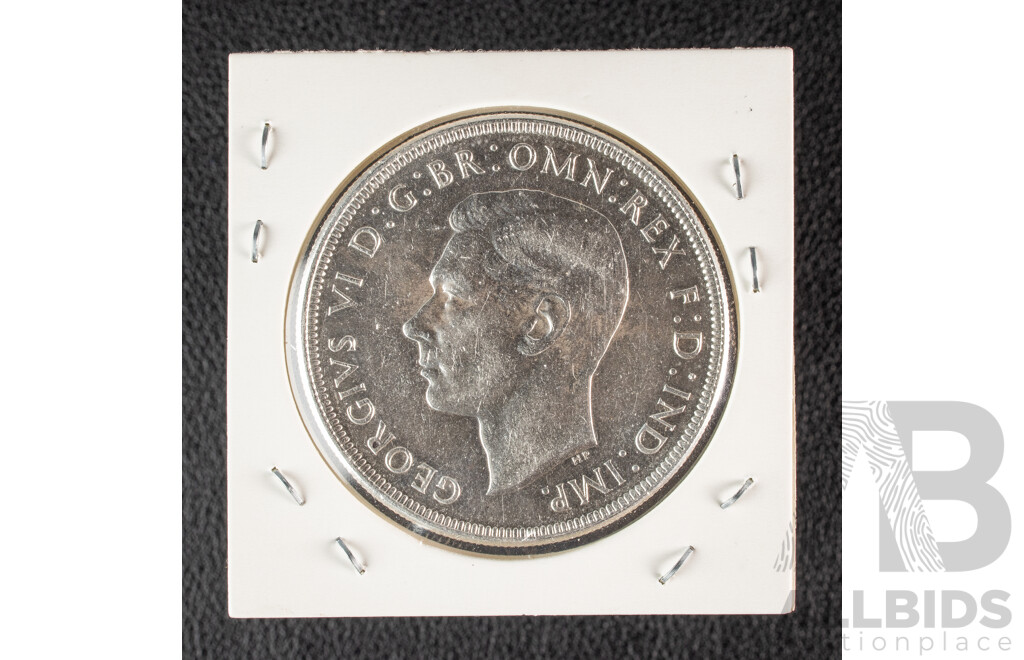 Australian 1937 KGVI UNC Silver Crown .925