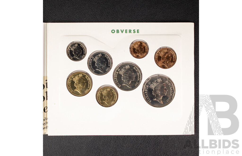 Australian 1991 Uncirculated Year Set. 25 Years of Decimal Currency. 6 Coins.