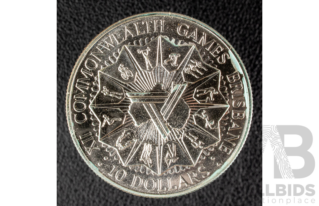 Australian 1982 Silver Ten Dollar Coin, Commonwealth Games .925
