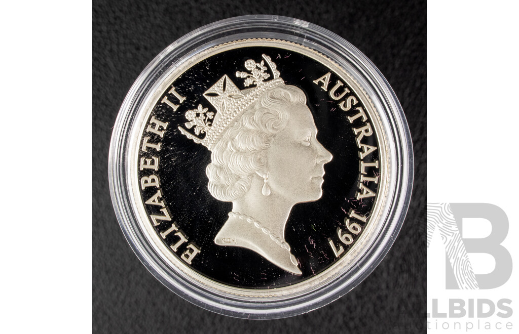 Australian RAM 1997 Silver Piedfort Ten Dollar Coin Australia's Endangered Species, Black Cockatoo.