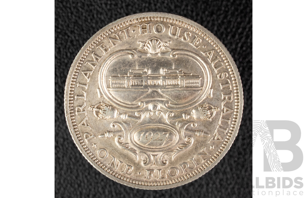 Australian 1927 Silver Florin, Canberra Commemorative .925