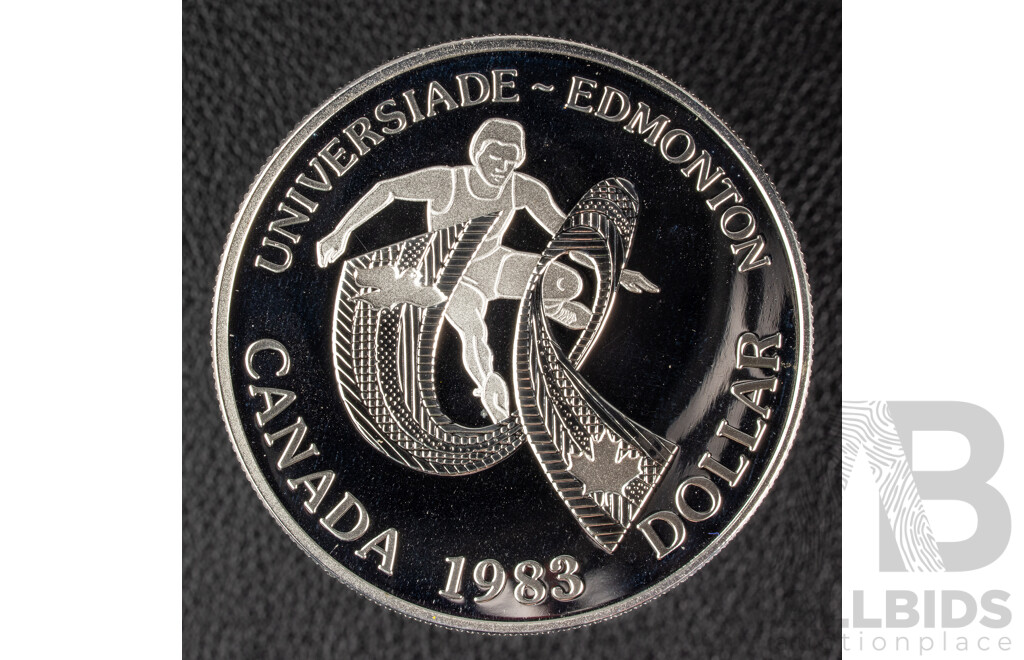 Canada 1983 Silver One Dollar, World University Games, Edmonton .500