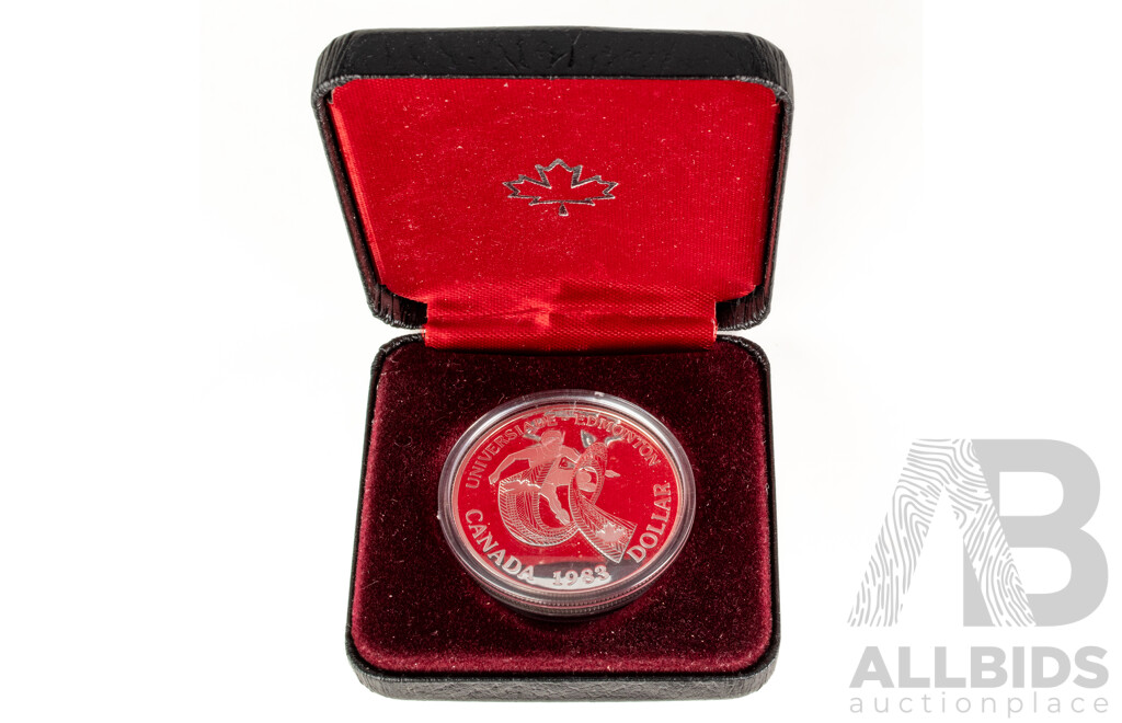 Canada 1983 Silver One Dollar, World University Games, Edmonton .500