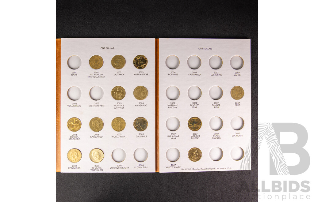 Australian Commemorative One Dollar Coin Collection 1984 - 2012, 59 Total
