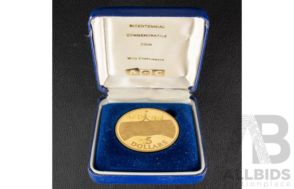 Australian RAM 1988 Proof Five Dollar Coin, Opening New Parliament House