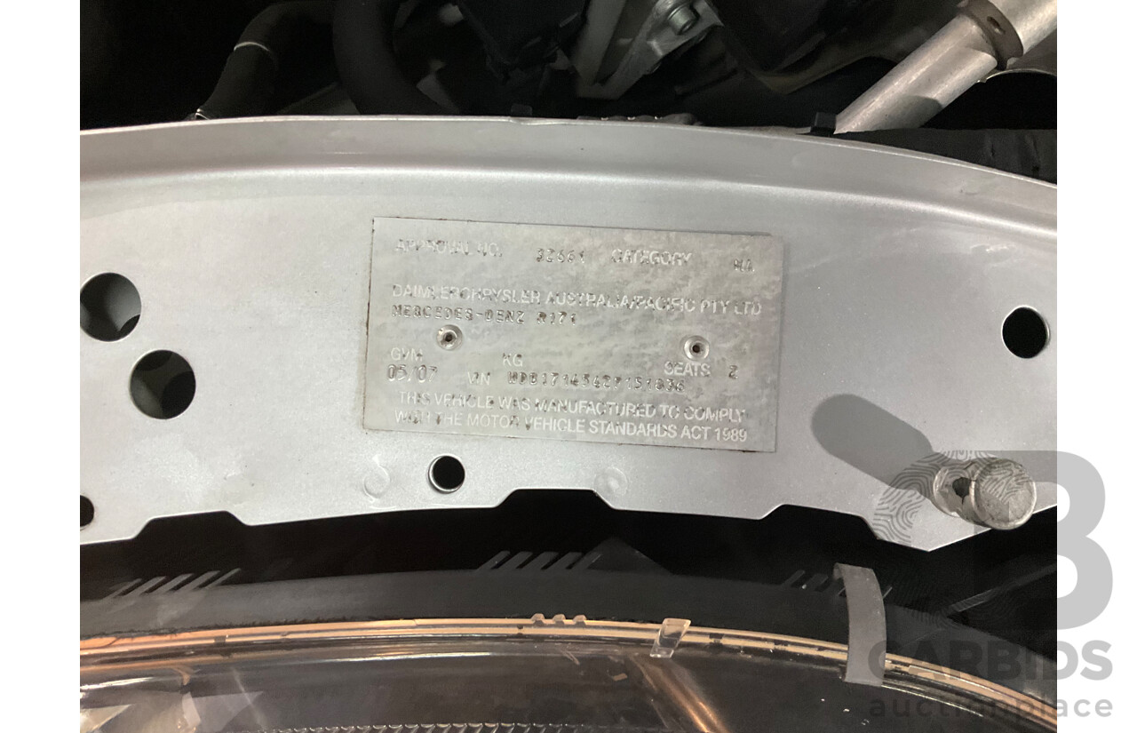 5/2007 Mercedes-Benz SLK 280 R171 07 Upgrade 2d Convertible Iridium Silver Metallic V6 3.0L