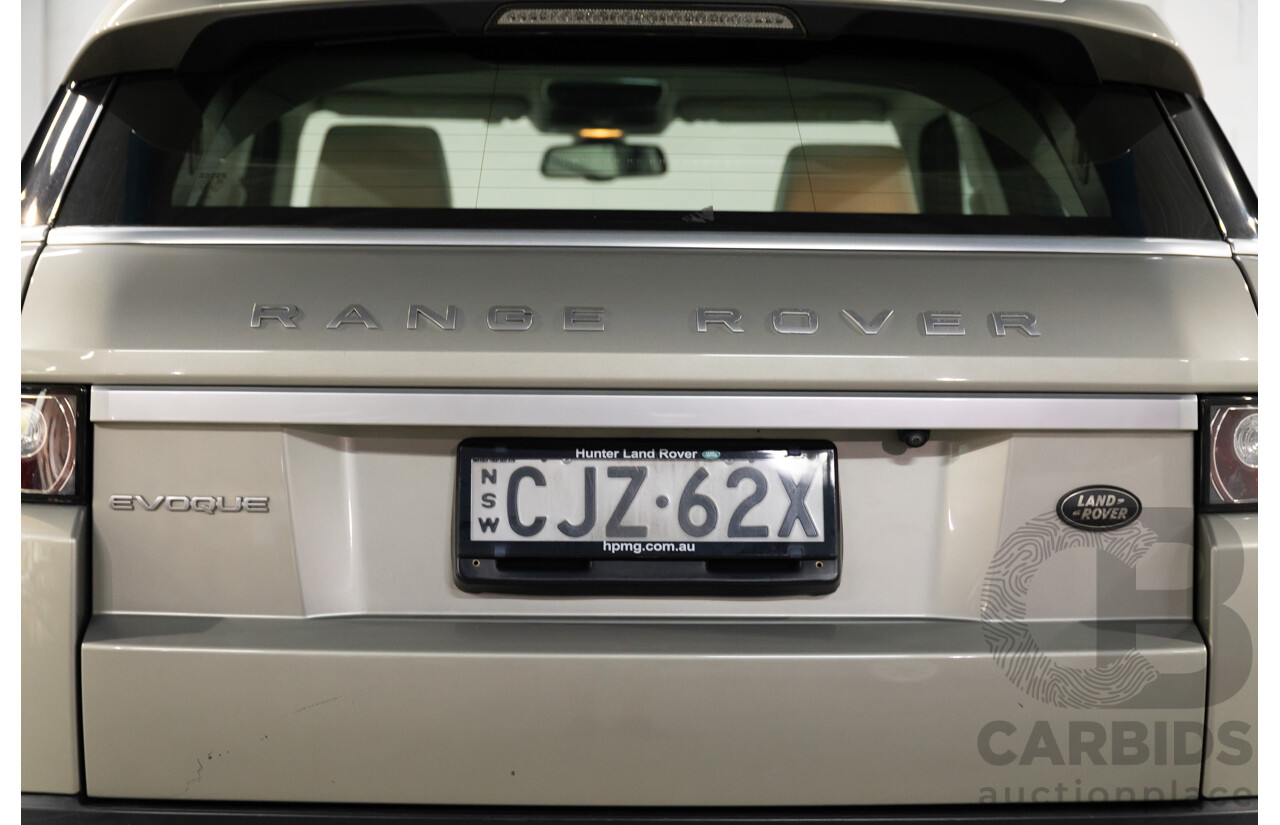 2/2013 Range Rover Evoque SD4 Prestige LV MY13 5d Wagon Ipanema Sand Metallic Turbo Diesel 2.2L