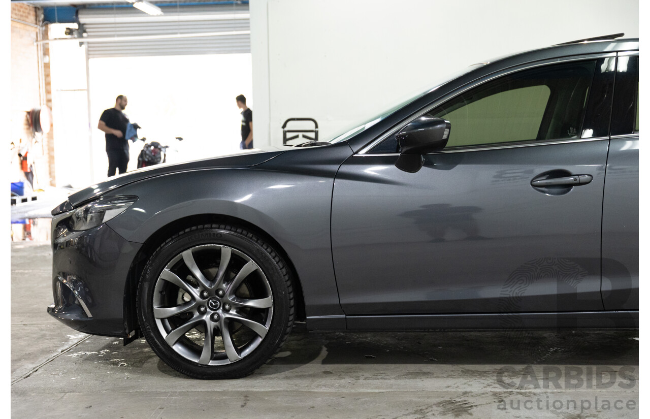 04/2016 Mazda Mazda6 GT (FWD) 6C MY15 4d Sedan Meteor Grey Metallic 2.5L