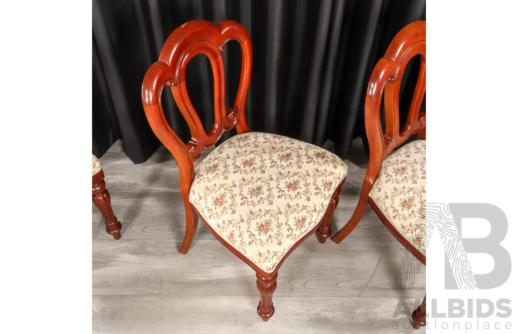 Set of Four Admiral Back Mahogany Dining Chairs