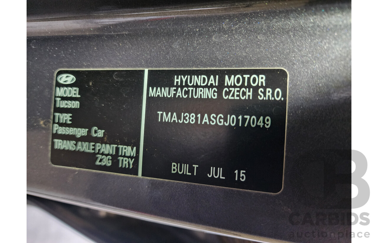 10/2015 Hyundai Tucson Highlander (awd) TLE 4d Wagon Grey 2.0L