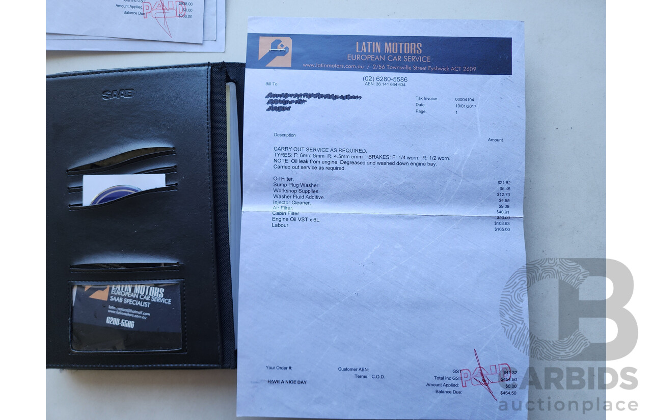 2/2004 Saab 9-3 ARC 2.0T MY04 4d Sedan Silver 2.0L