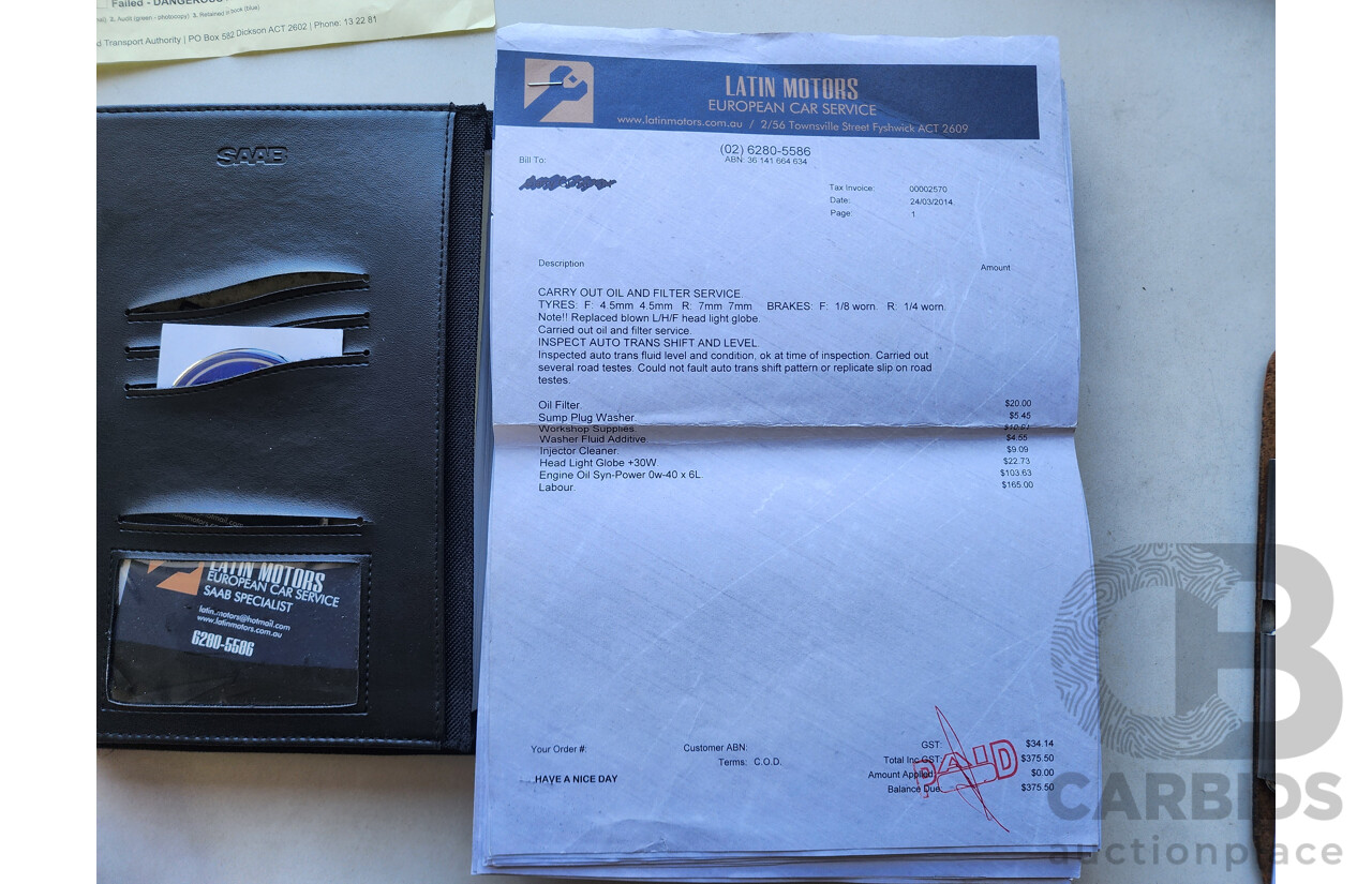 2/2004 Saab 9-3 ARC 2.0T MY04 4d Sedan Silver 2.0L