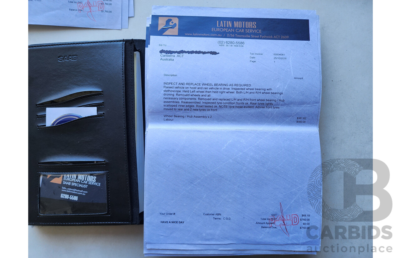 2/2004 Saab 9-3 ARC 2.0T MY04 4d Sedan Silver 2.0L