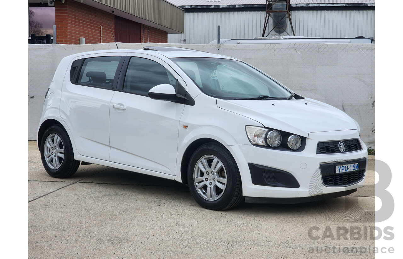 4/2013 Holden Barina CD TM MY13 5d Hatchback White 1.6L
