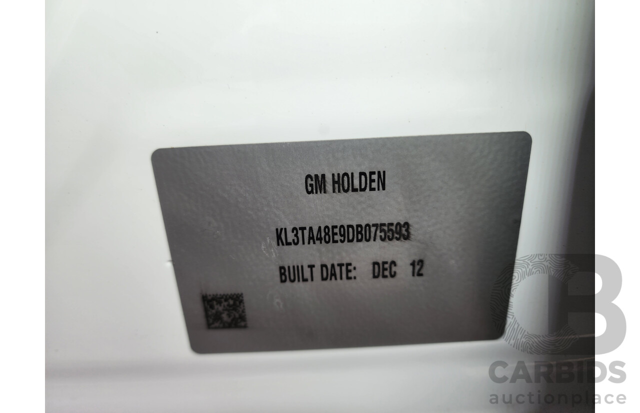 4/2013 Holden Barina CD TM MY13 5d Hatchback White 1.6L