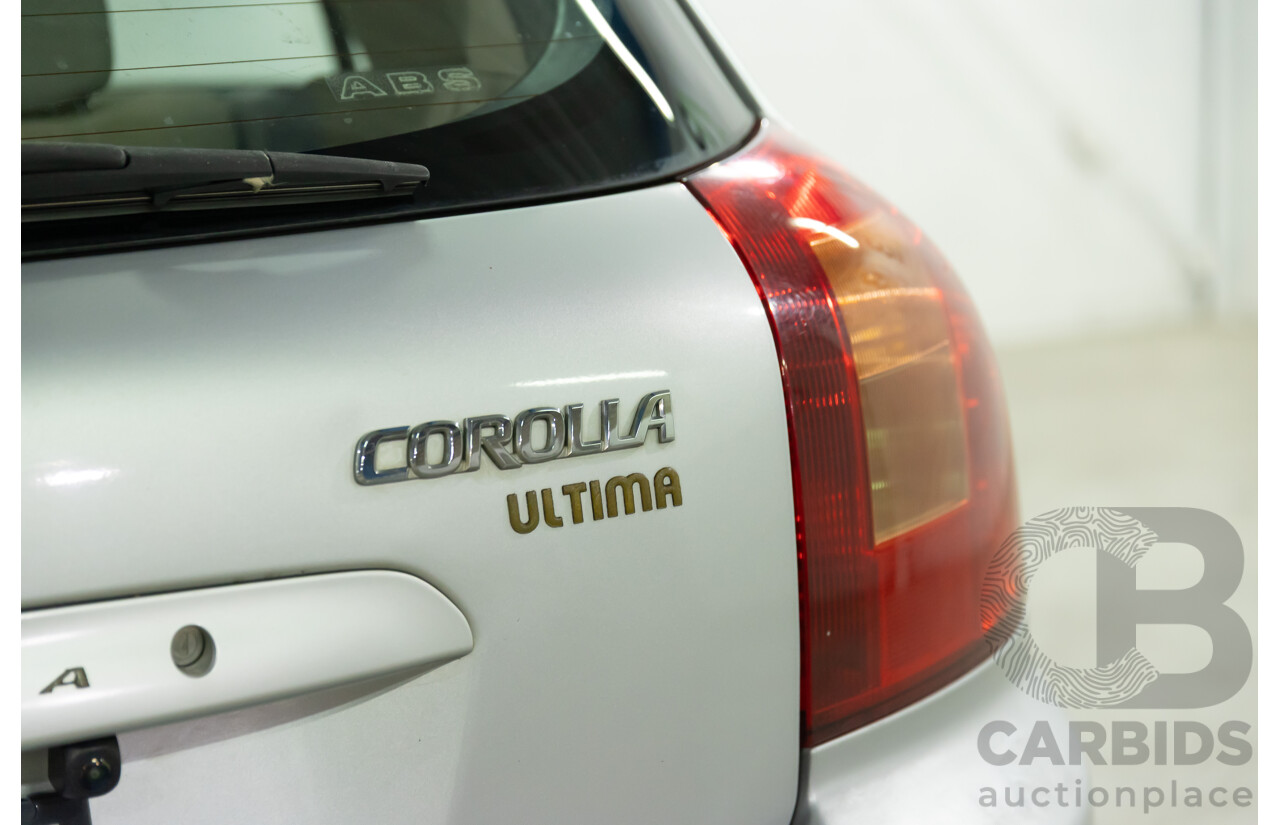 11/2002 Toyota Corolla Ultima Seca ZZE122R 5d Hatchback Silver Glaze Metallic 1.8L