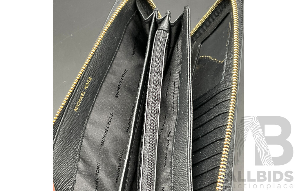 Collection of Fashion Accessories, Including Black Michael Kors Wallet, LIEBESKIND of Berlin Travel Set, DAVID LAWRENCE and SABA Belt and More - Lot of 8