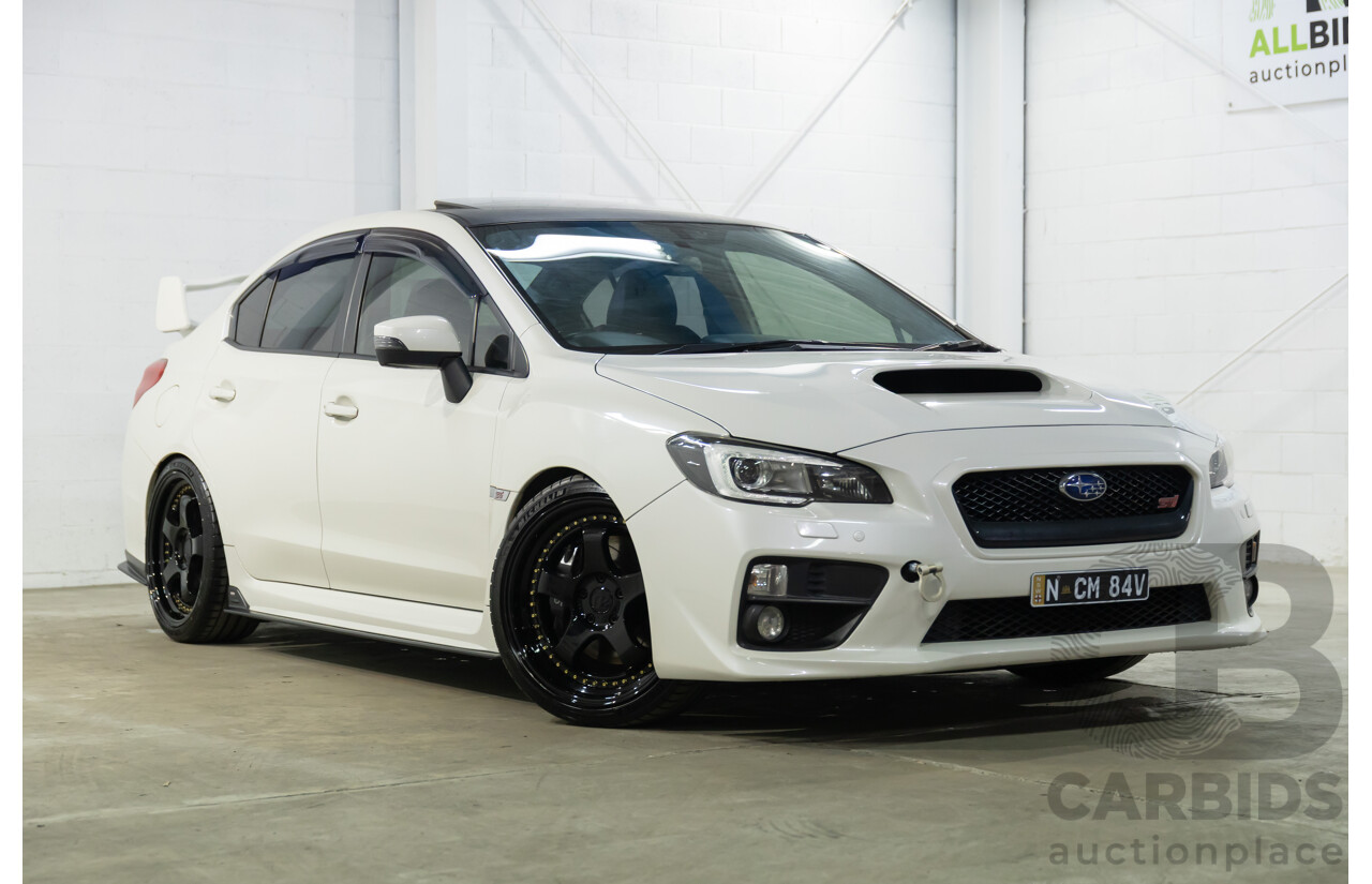02/2015 Subaru WRX STi Premium (AWD) MY15 4d Sedan Crystal White Turbo 2.5L